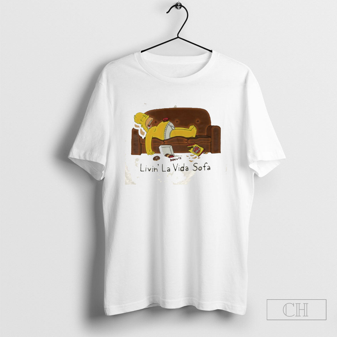 Homer Simpson Donuts Livin La Vida Sofa Shirt