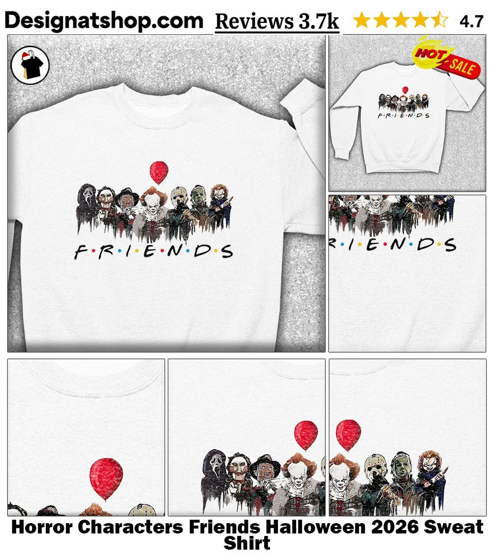 Horror Characters Friends Halloween 2026 shirt