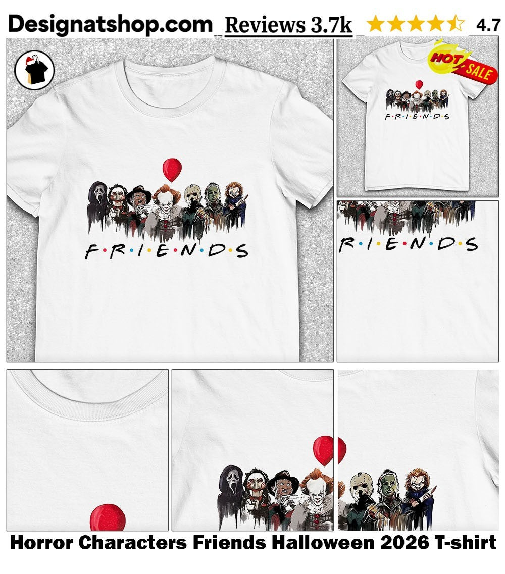 Horror Characters Friends Halloween 2026 shirt