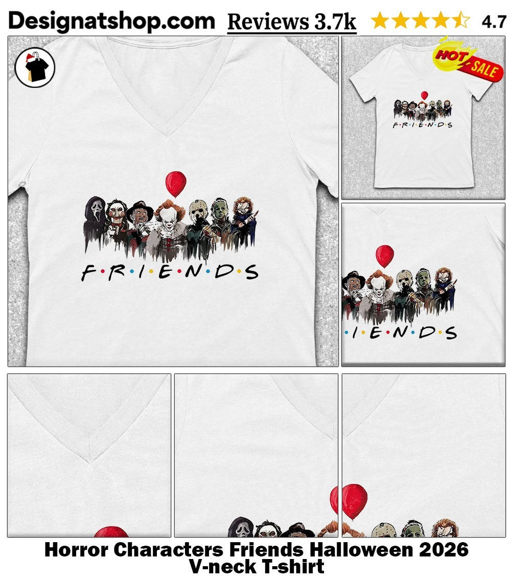 Horror Characters Friends Halloween 2026 shirt
