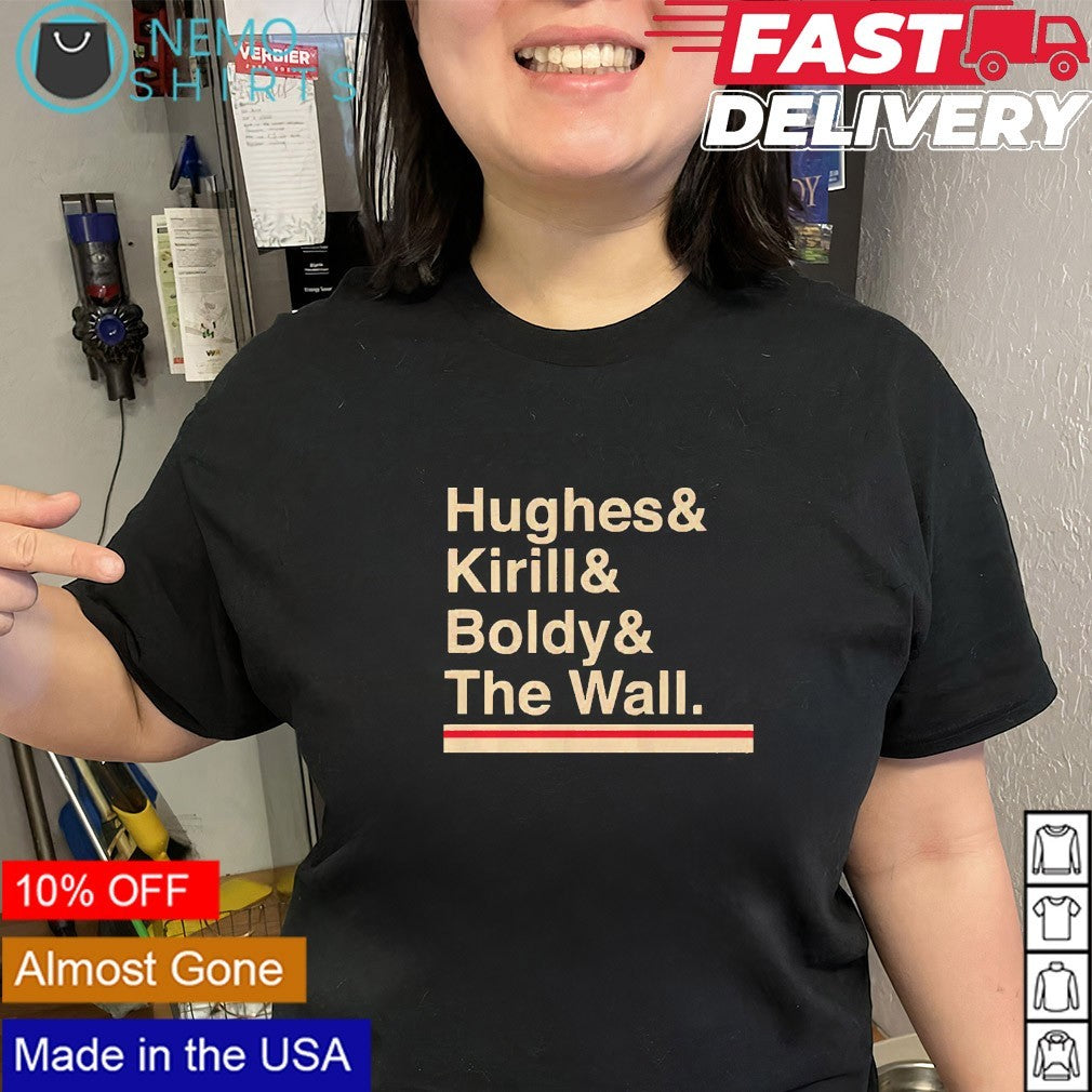Hughes Kirill Boldy the wall Minnesota Wild shirt
