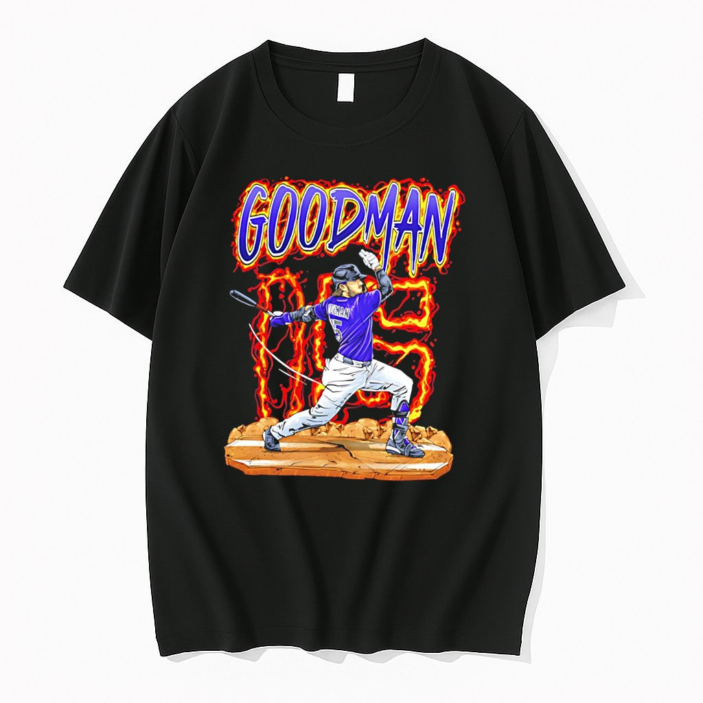 Hunter Goodman Colorado Rockies 2026 Hand Drawn Artwork Tee Tshirts Sweater