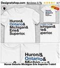 Huron Ontario Michigan Erie Superior shirt