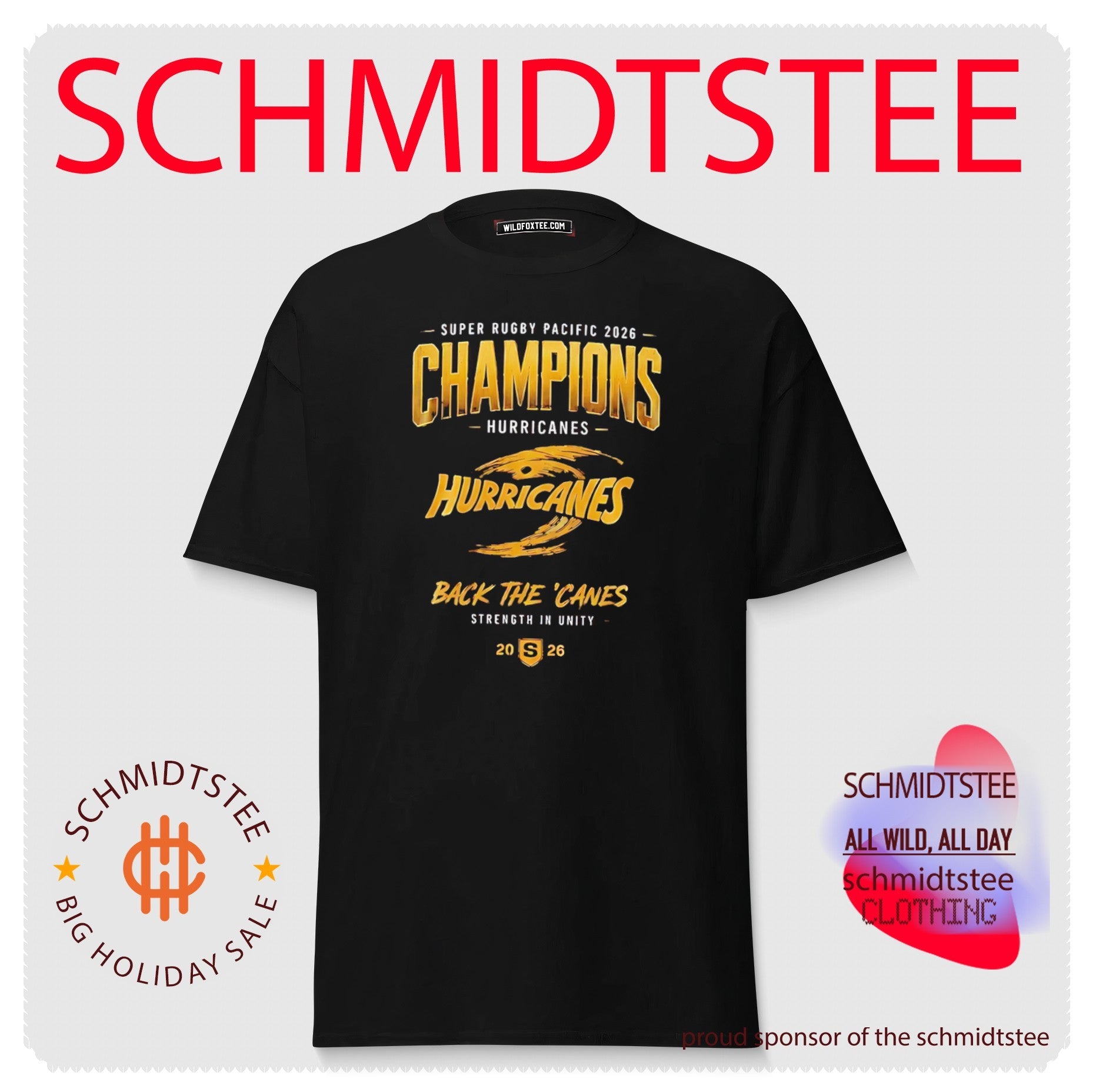 Hurricanes Rugby Super Rugby Pacific Champions 2026 logo shirt
