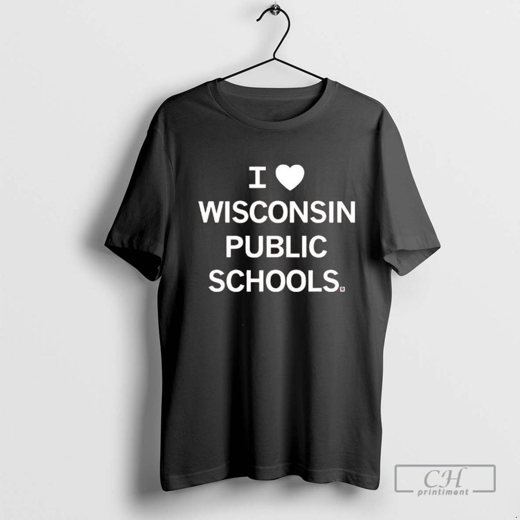 I Heart Wisconsin Public Schools T Shirt Sweater