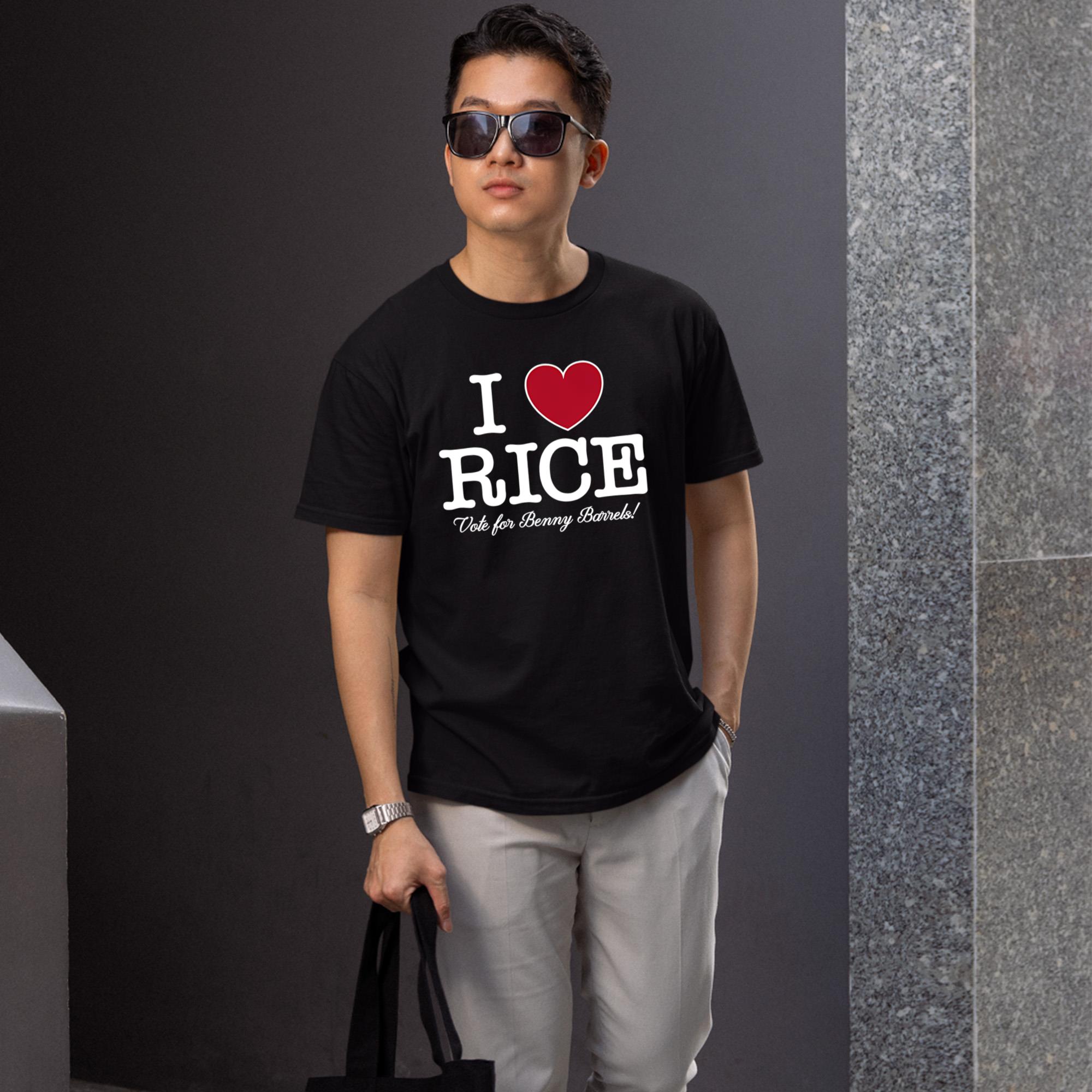 I Love Rice Vote For Benny Barrels Shirt