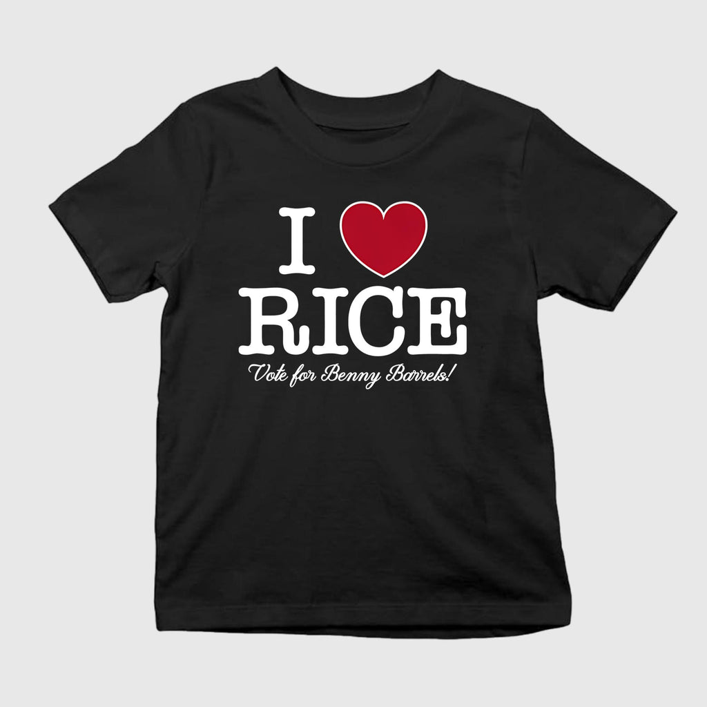 I Love Rice Vote For Benny Barrels Shirt