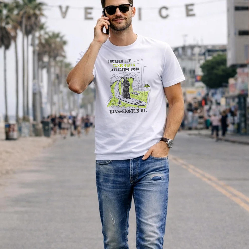 I Surfed The Toxic Green Reflecting Pool Washington DC Shirt