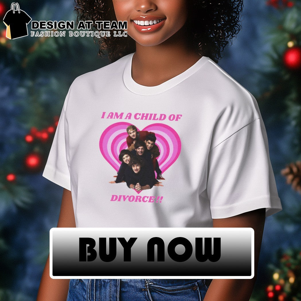 I am a Child Of Divorce 1D pink heart shirt