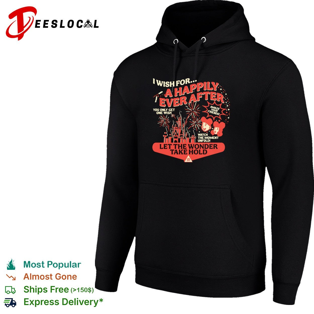 I wish for a happily ever after let the wonder take hold castle fireworks shirt