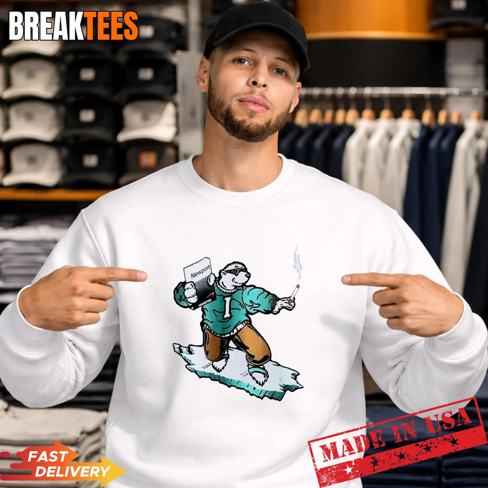 Icee Bear Smoking Newport cigarettes pack T-Shirt