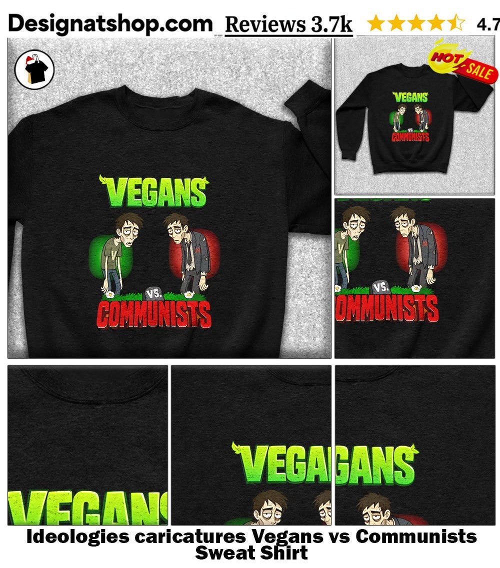 Ideologies caricatures Vegans vs Communists shirt