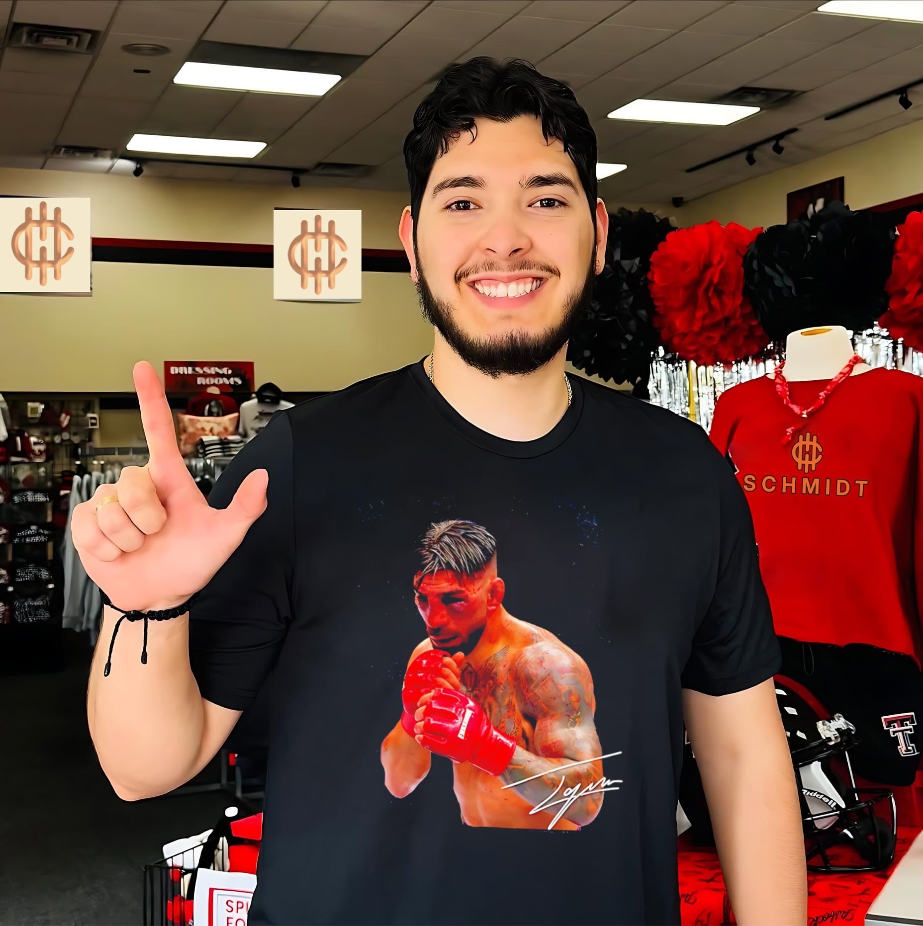 Ilia Topuria UFC portrait signature shirt
