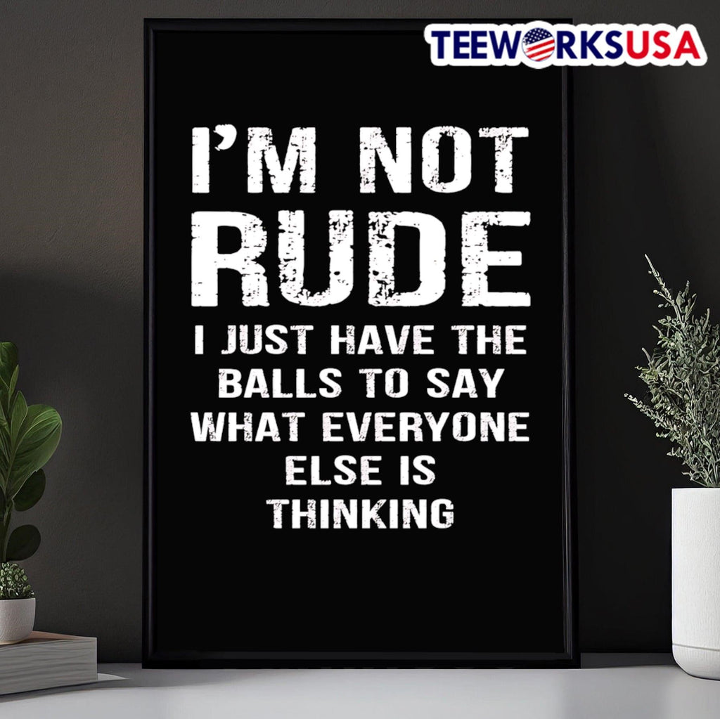 I’m Not Rude I Just Have The Balls To Say What Everyone Else Is Thinking Shirt