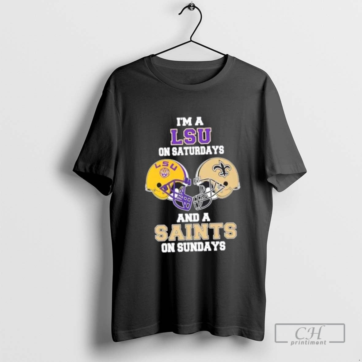 Im A Lsu On Saturdays And A Saints On Sundays Football Helmet