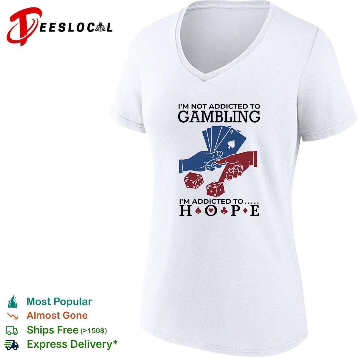 I’m not addictedto gambling I’m addicted to hope vintage shirt