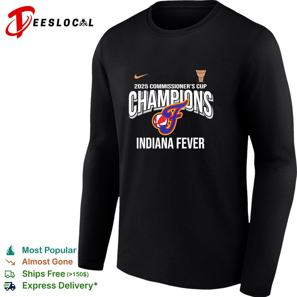 Indiana Fever 2025 Commissioner’s Cup champions shirt