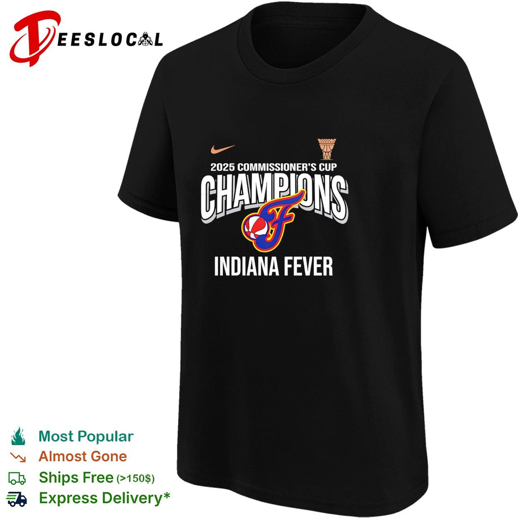 Indiana Fever 2025 Commissioner’s Cup champions shirt