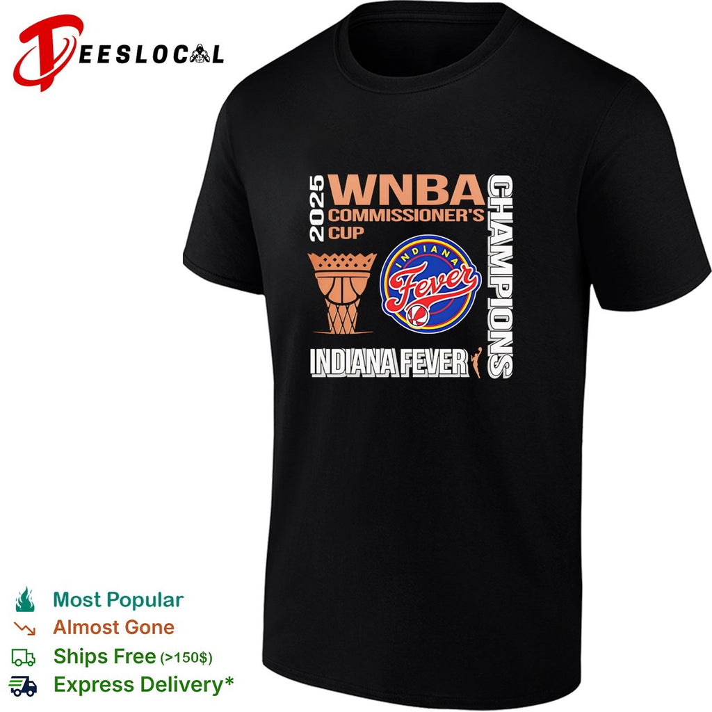 Indiana Fever 2025 WNBA Commissioner’s Cup champions hoop shirt