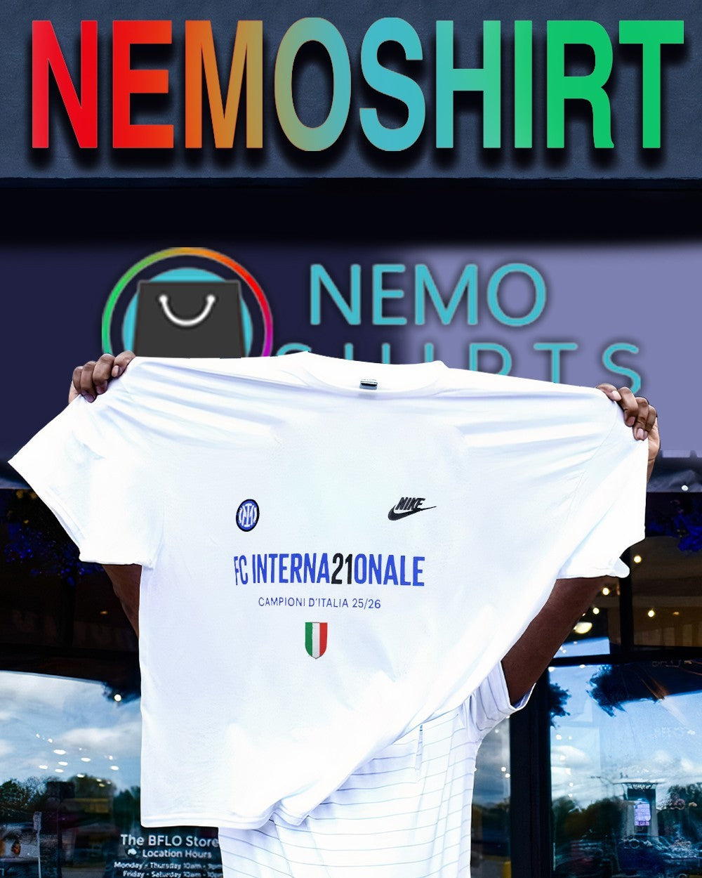 Inter Milan FC Interna21onale campioni D’Italia 25 26 shirt