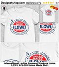 International Ladies Garment Workers Union ILGWU AFL-CIO Union Made Shirt
