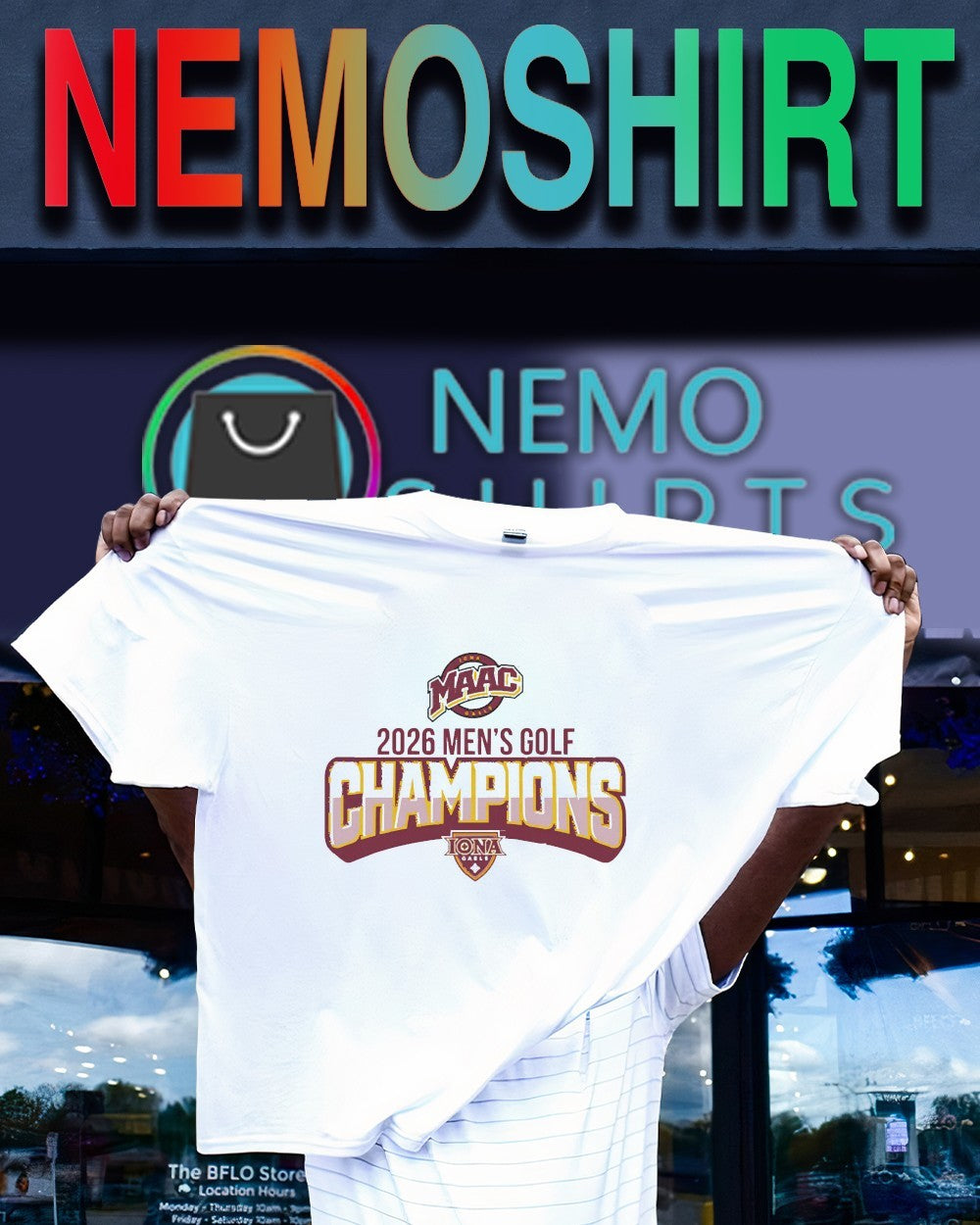 Iona Gaels MAAC 2026 men’s golf champions shirt