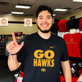 Iowa Hawkeyes 2026 Sideline Go Hawks NCAA Slogan shirt