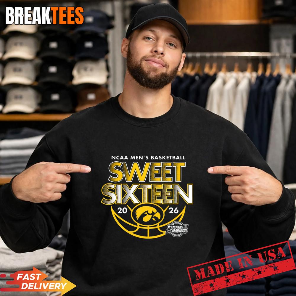 Iowa Hawkeyes Men’s Basketball 2026 Sweet Sixteen Shirt