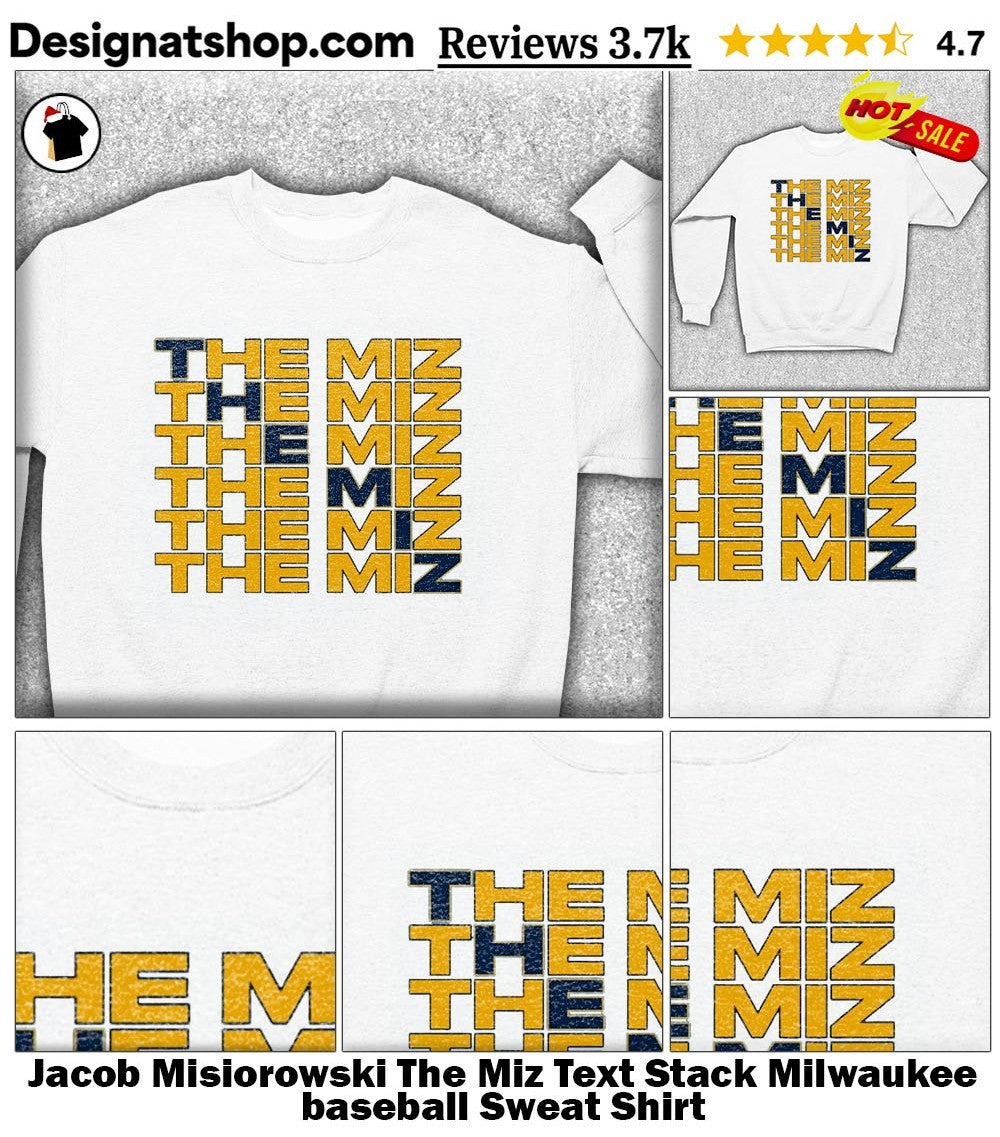 Jacob Misiorowski The Miz Text Stack Milwaukee baseball shirt