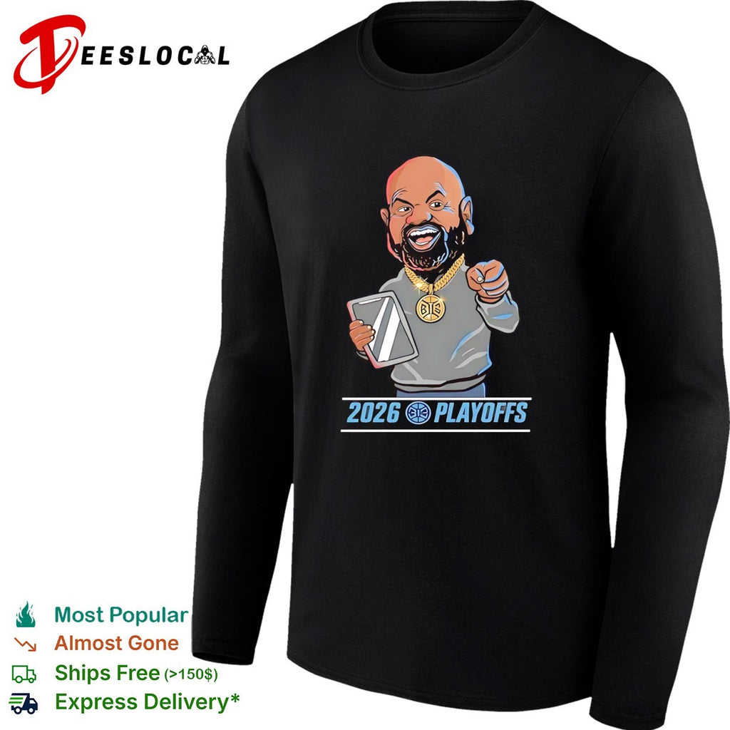 Jalen Duren wearing JB Bickerstaff Detroit Pistons 2026 Playoffs shirt