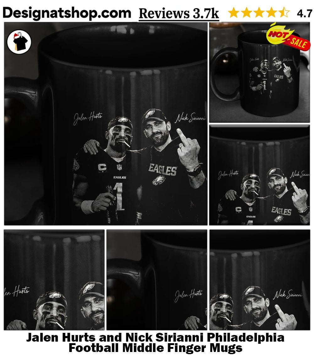 Jalen Hurts and Nick Sirianni Philadelphia Football Middle Finger shirt