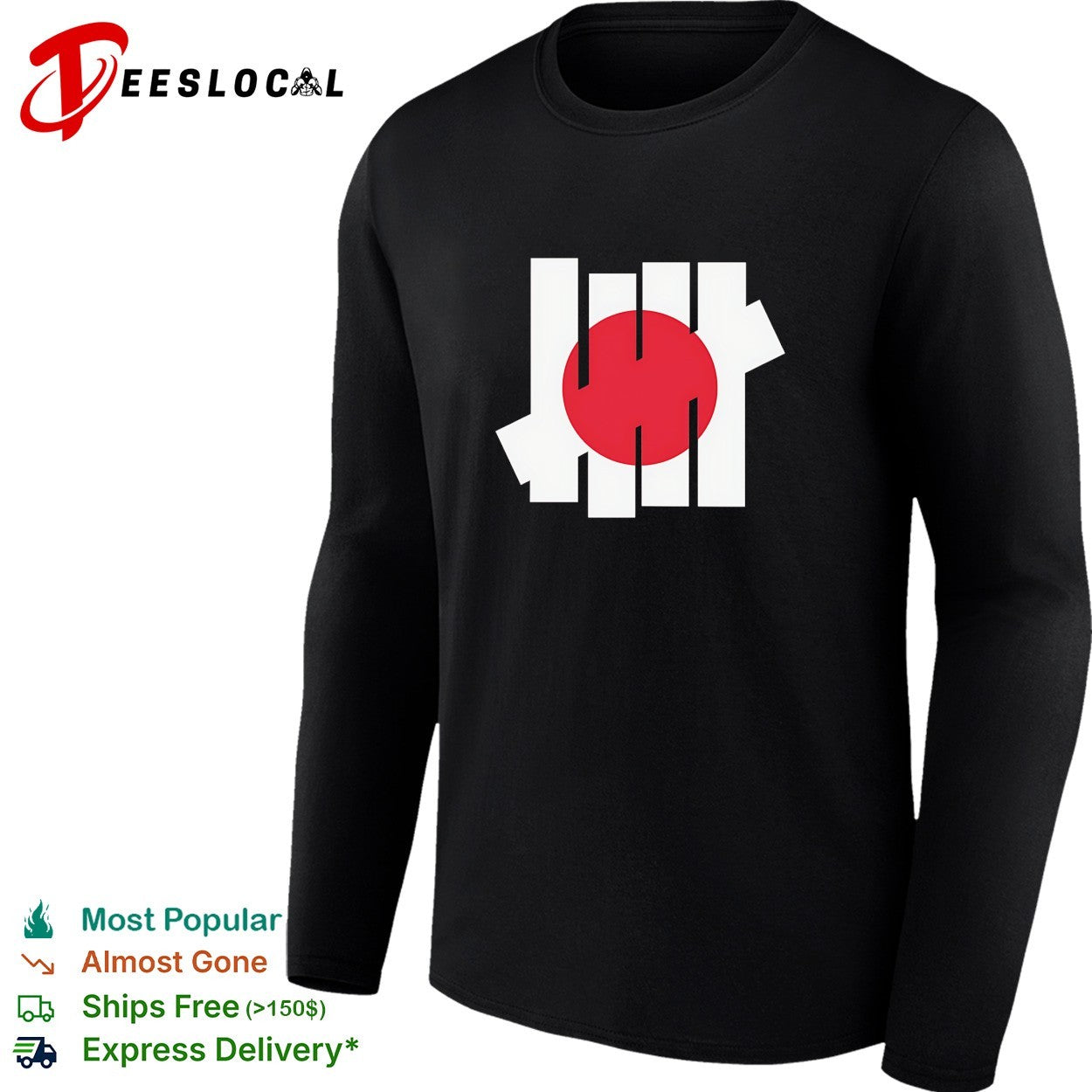 Japan flag x Undefeated logo shirt