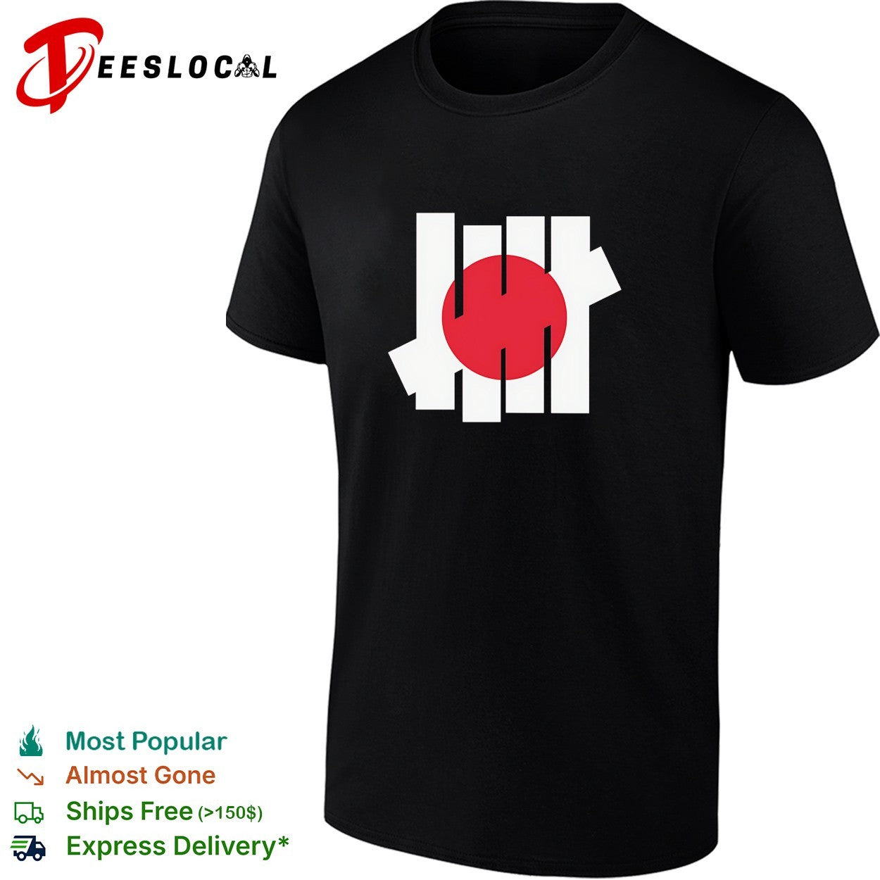 Japan flag x Undefeated logo shirt