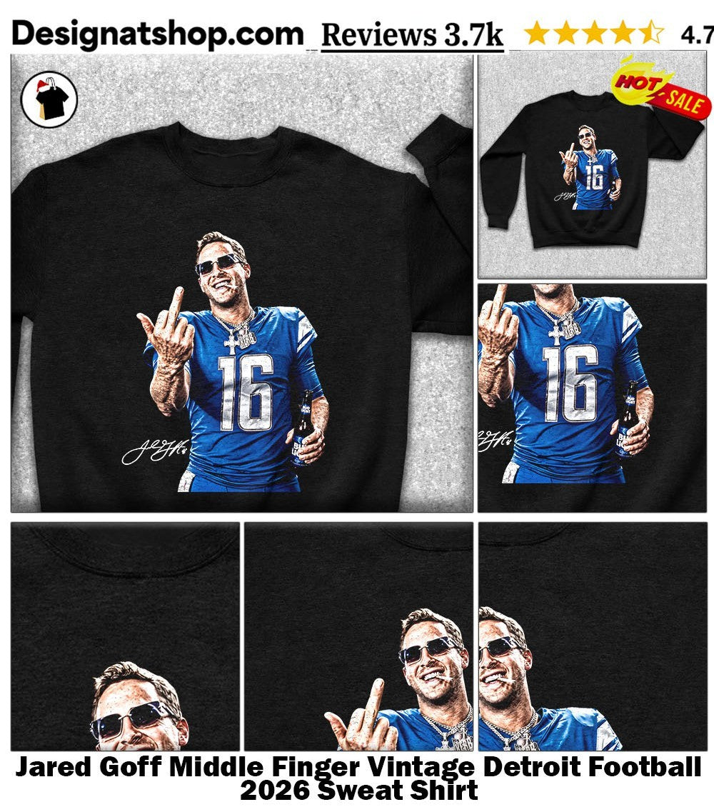 Jared Goff Middle Finger Vintage Detroit Football 2026 shirt