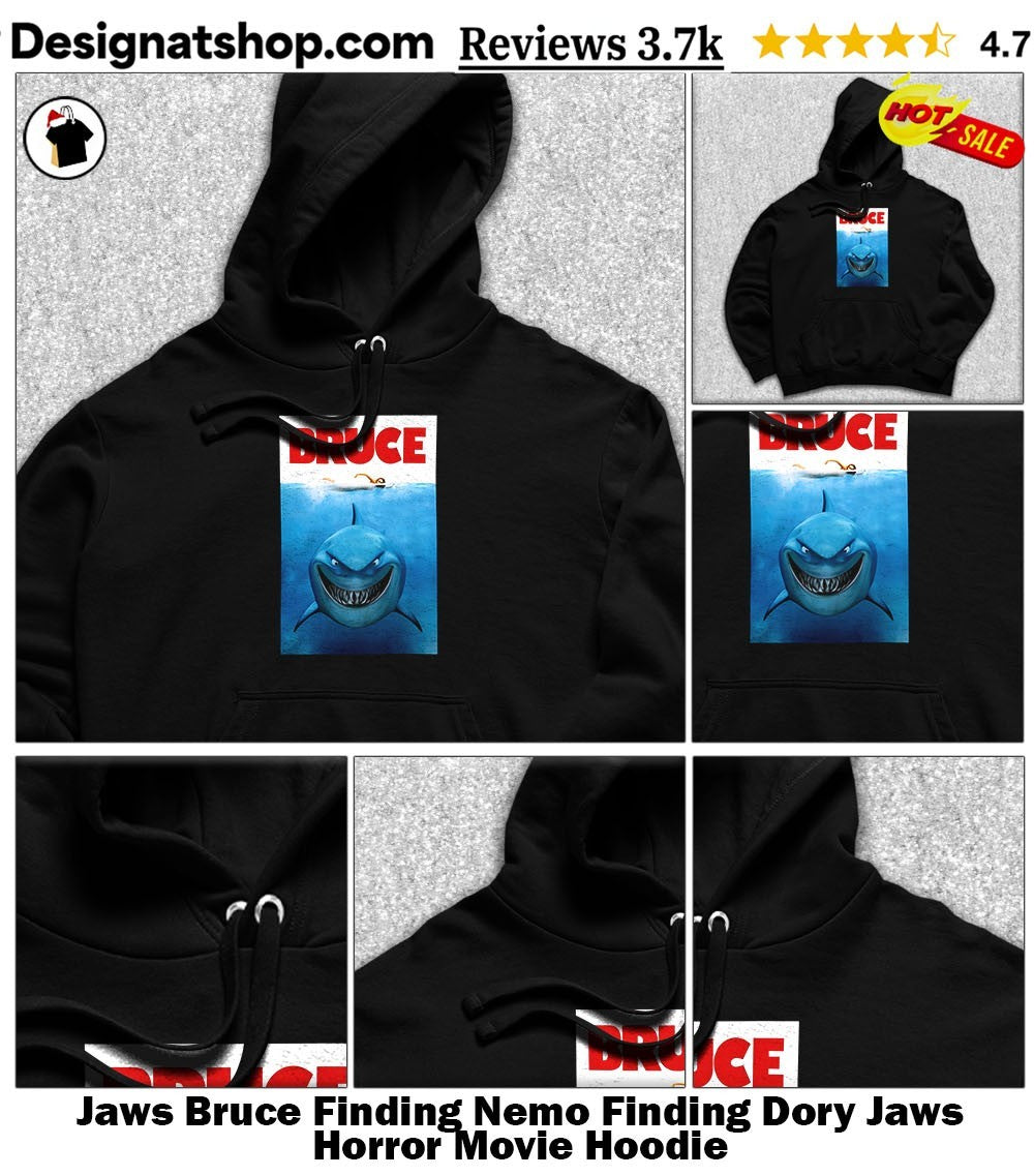 Jaws Bruce Finding Nemo Finding Dory Jaws Horror Movie shirt