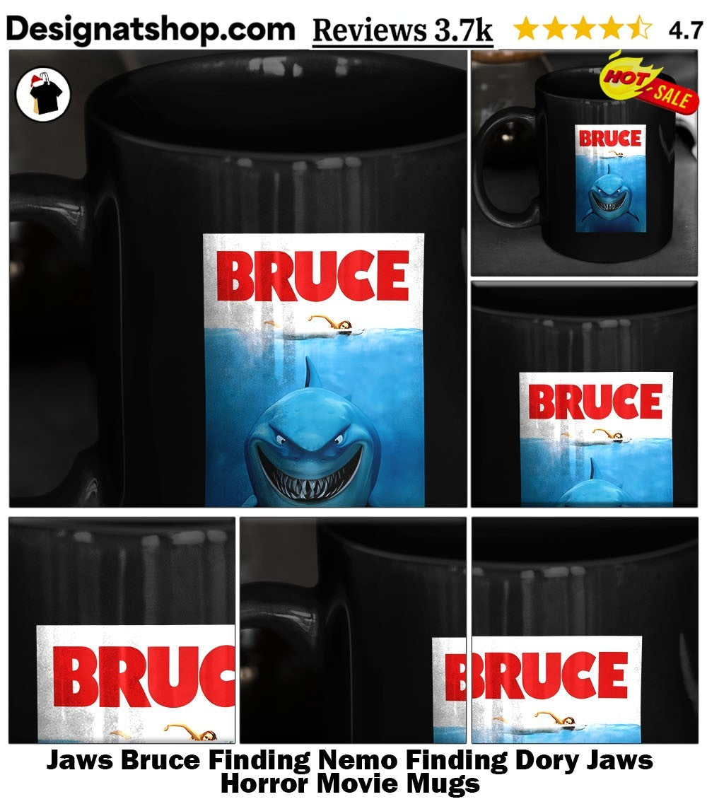 Jaws Bruce Finding Nemo Finding Dory Jaws Horror Movie shirt