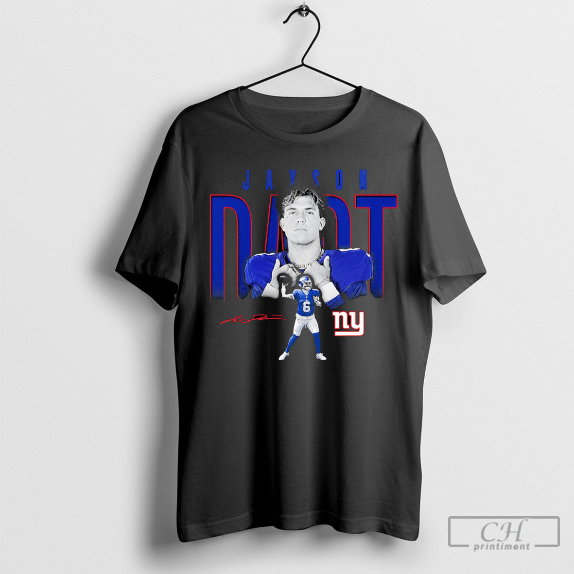 Jaxson Dart New York Giants Humble Shadow Player Shirt Tee