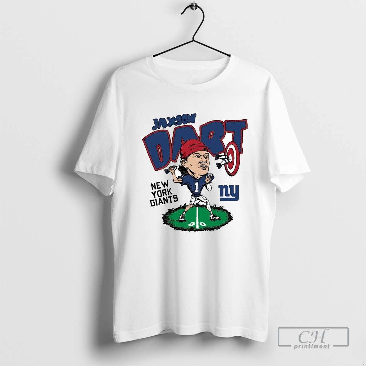 Jaxson Dart Caricature Player New York Giants