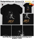 Jay-Z Hip Hop Artist Portrait Featuring Jay-Z graphic shirt