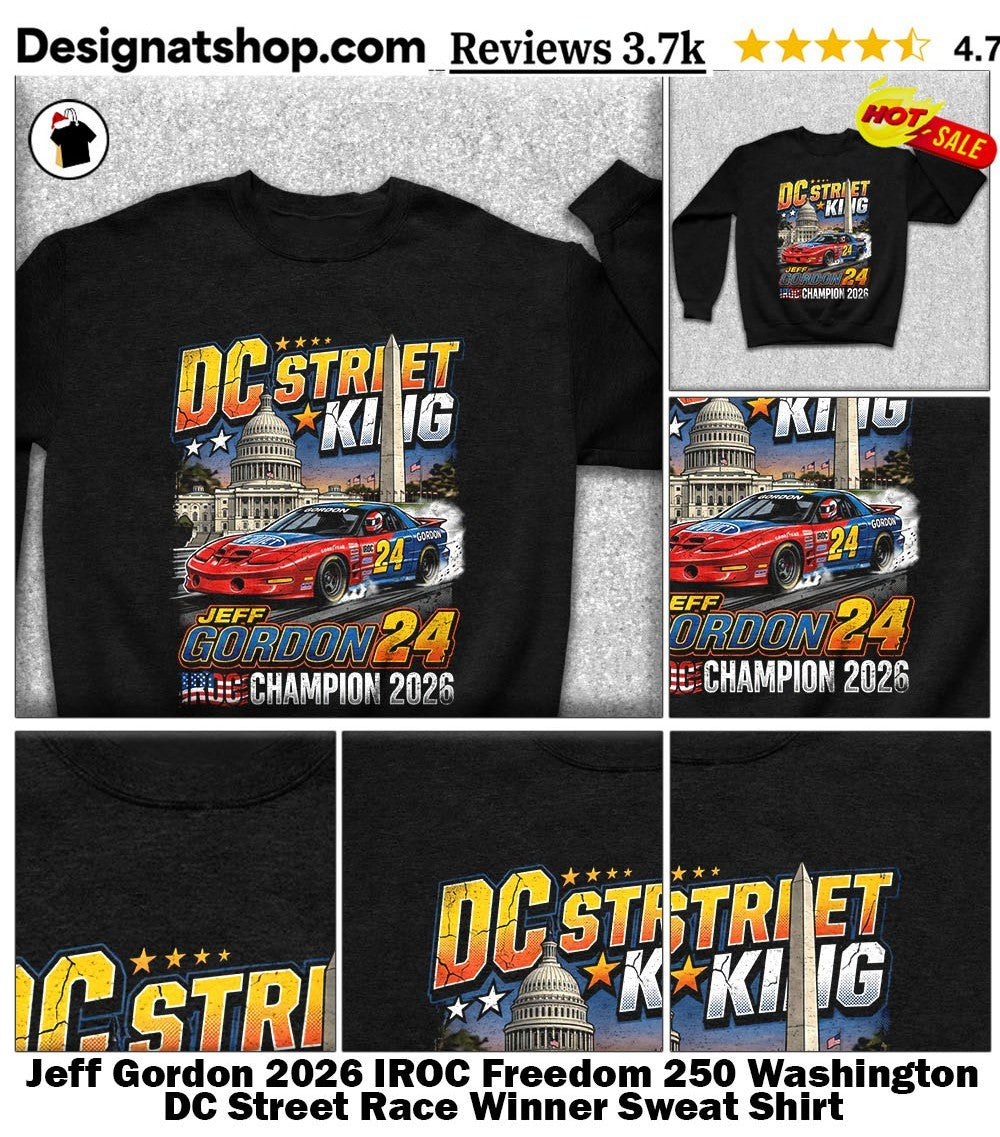 Jeff Gordon 2026 IROC Freedom 250 Washington DC Street Race Winner shirt
