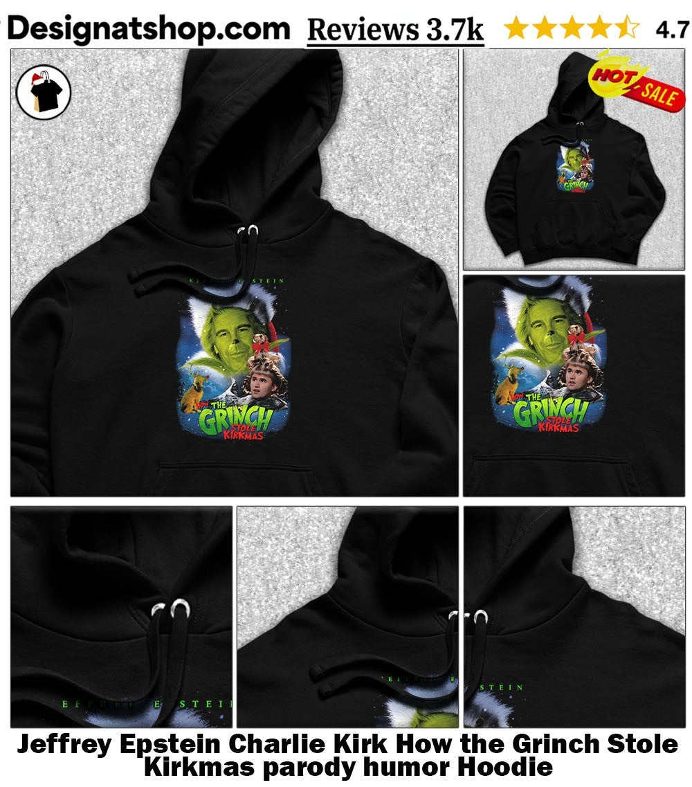 Jeffrey Epstein Charlie Kirk How the Grinch Stole Kirkmas parody humor shirt