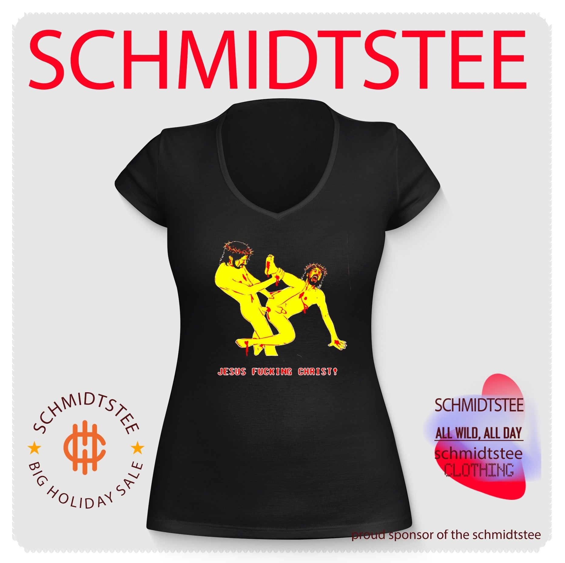 Jesus Fucking Christ blasphemous satire shirt