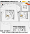 Jesus vs funny cat pawce be unto you shirt