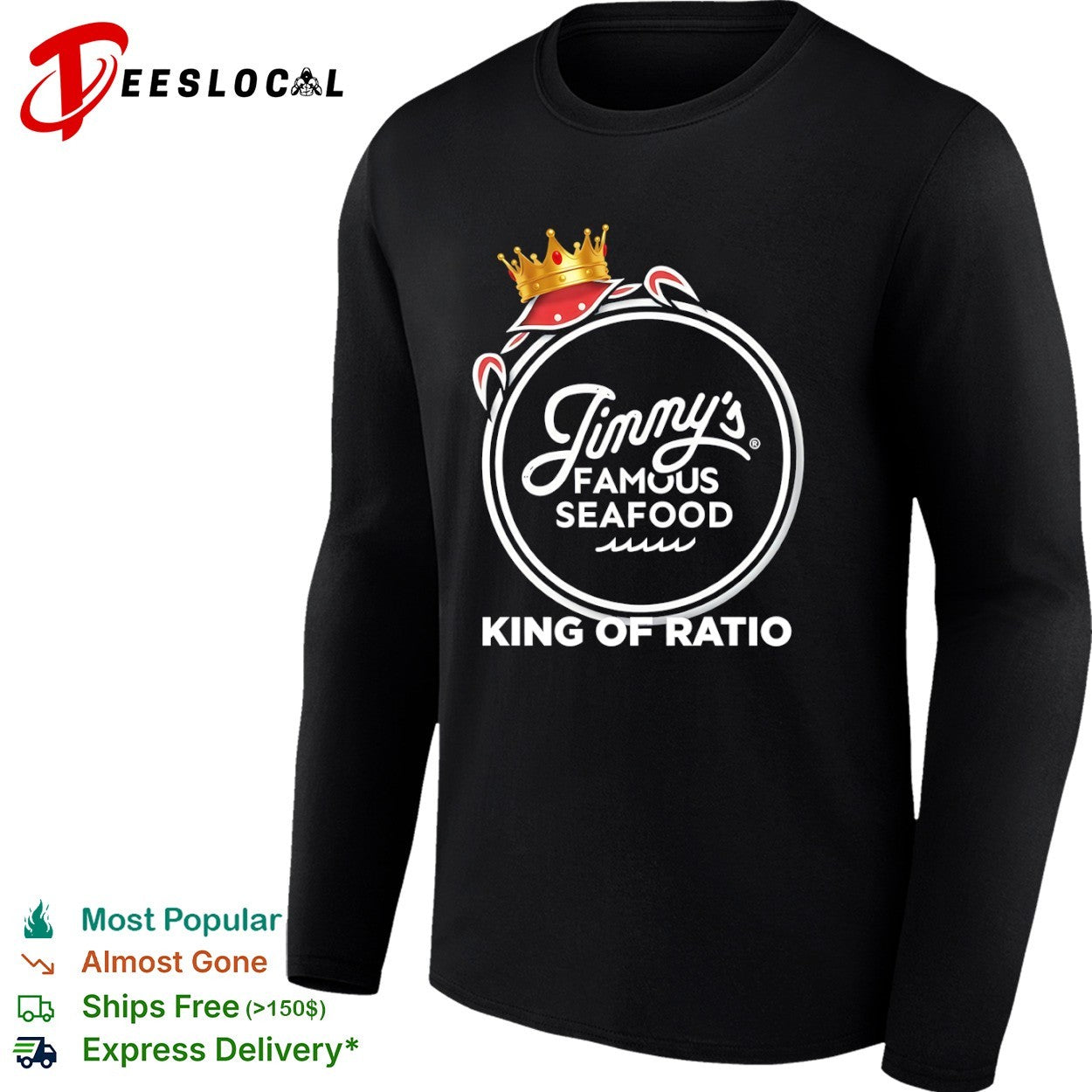 Jinny’s Famous Seafood King of Ratio Logo shirt