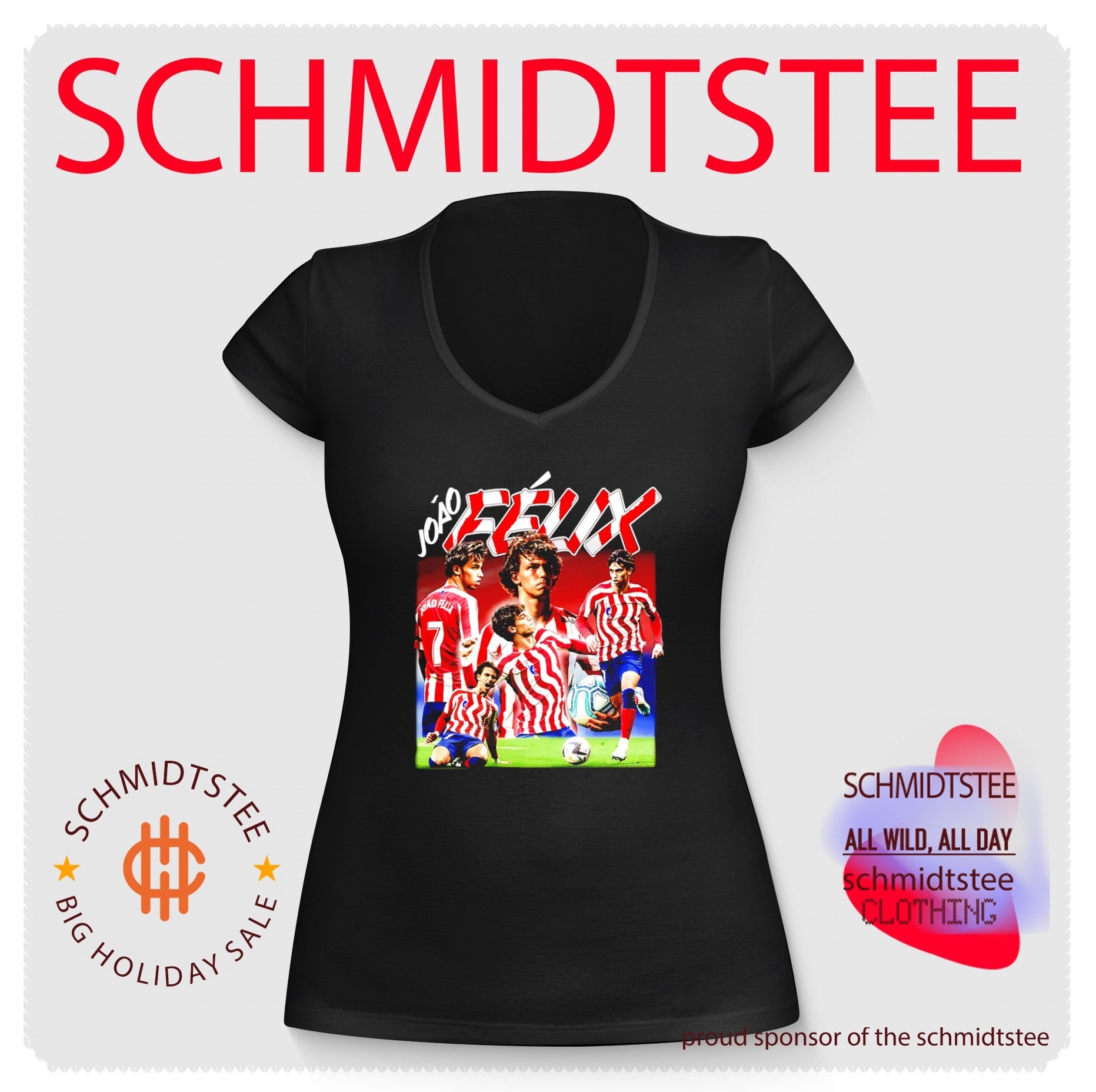 Joao Felix Atletico Madrid Collage Soccer graphic shirt