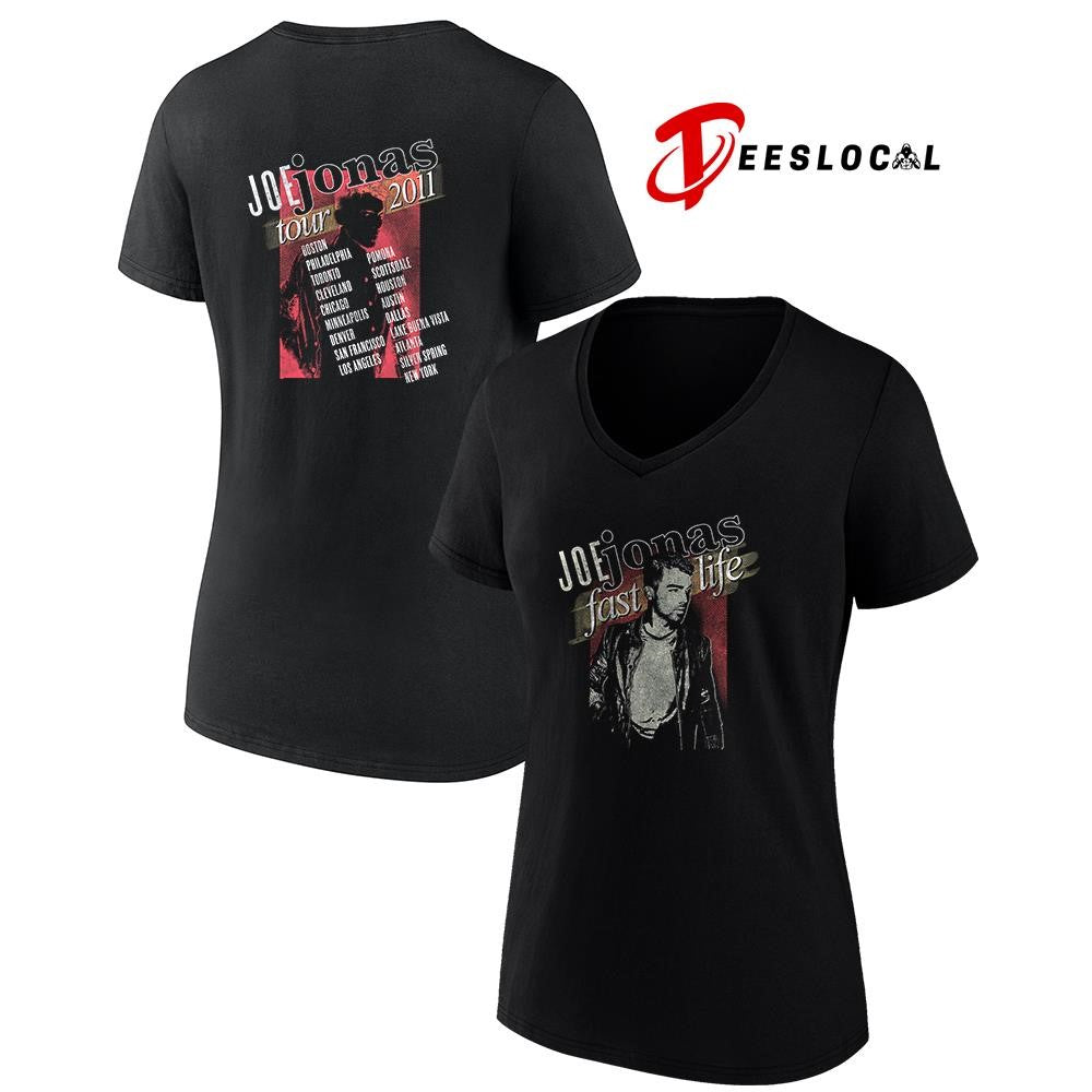 Joe Jonas Fast life 2011 cities portrait graphic shirt