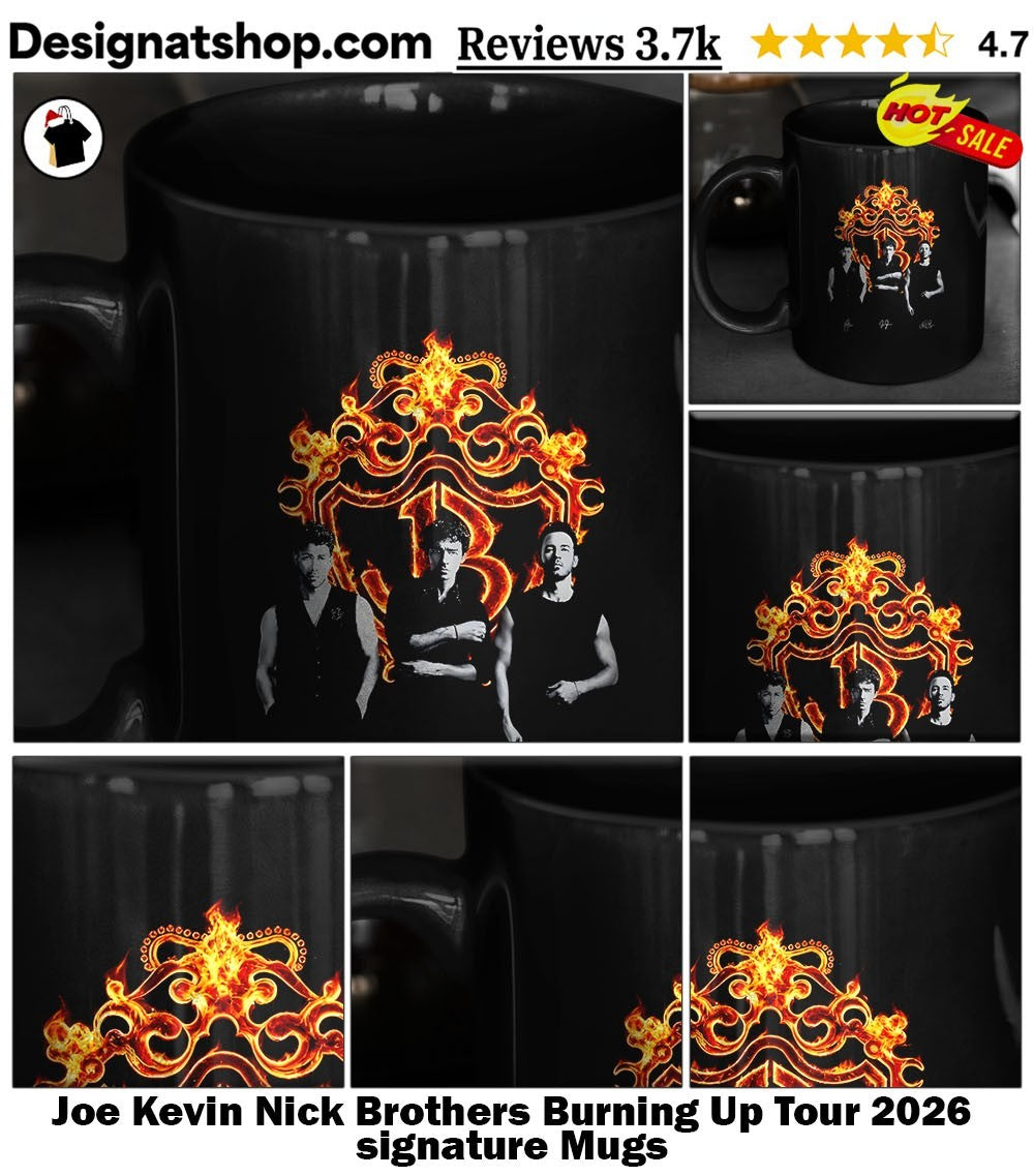 Joe Kevin Nick Brothers Burning Up Tour 2026 signature shirt