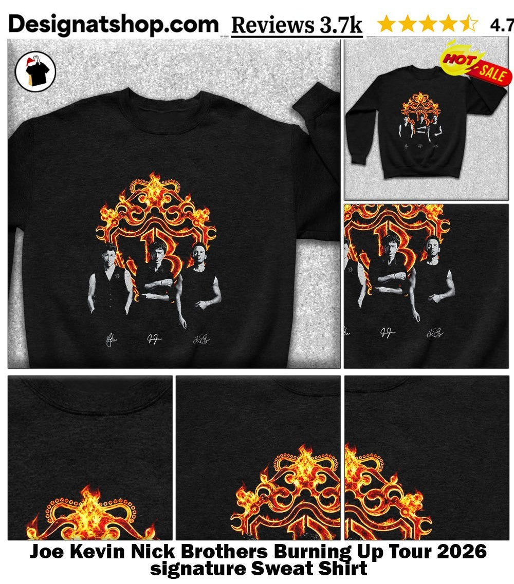Joe Kevin Nick Brothers Burning Up Tour 2026 signature shirt