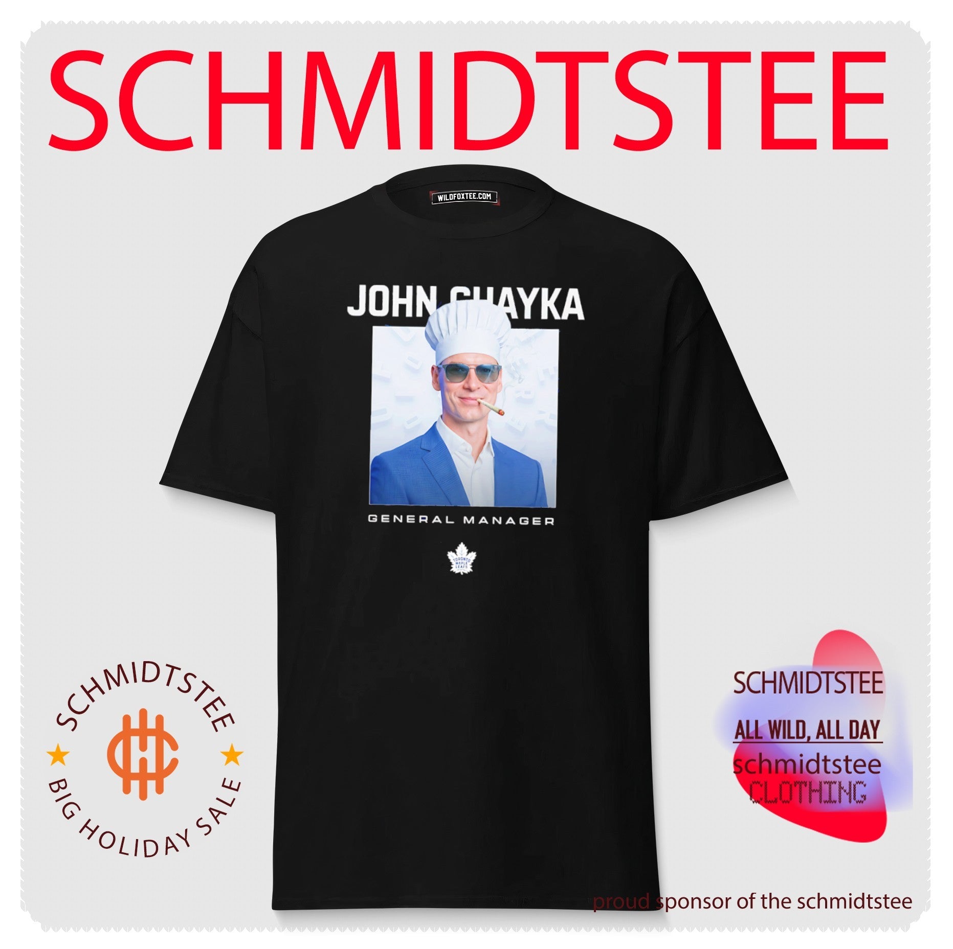 John Chayka Toronto Maple Leafs General Manager smoking shirt