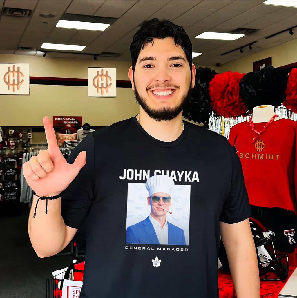 John Chayka Toronto Maple Leafs General Manager smoking shirt
